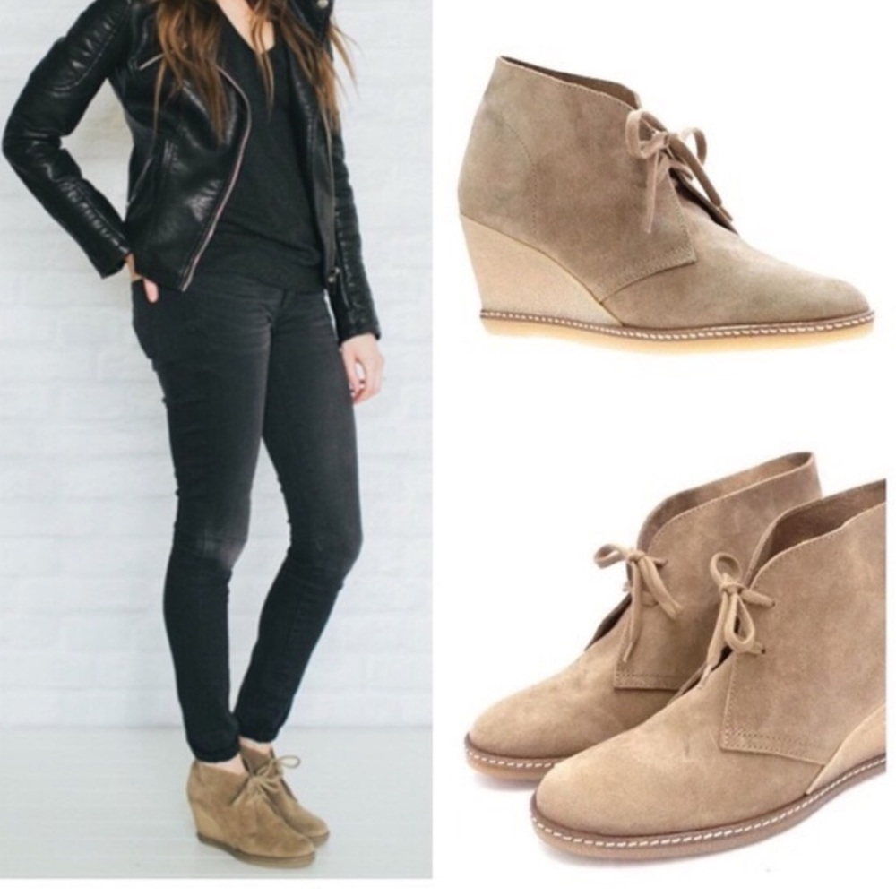 J. Crew Suede Wedge Booties